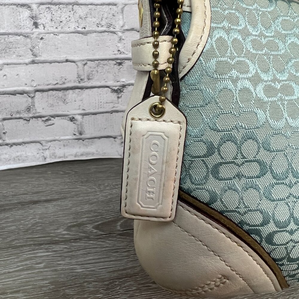 Vintage COACH Mini Soho 1457 Signature Blue Jacquard Shoulder Bag - Picture 3 of 8